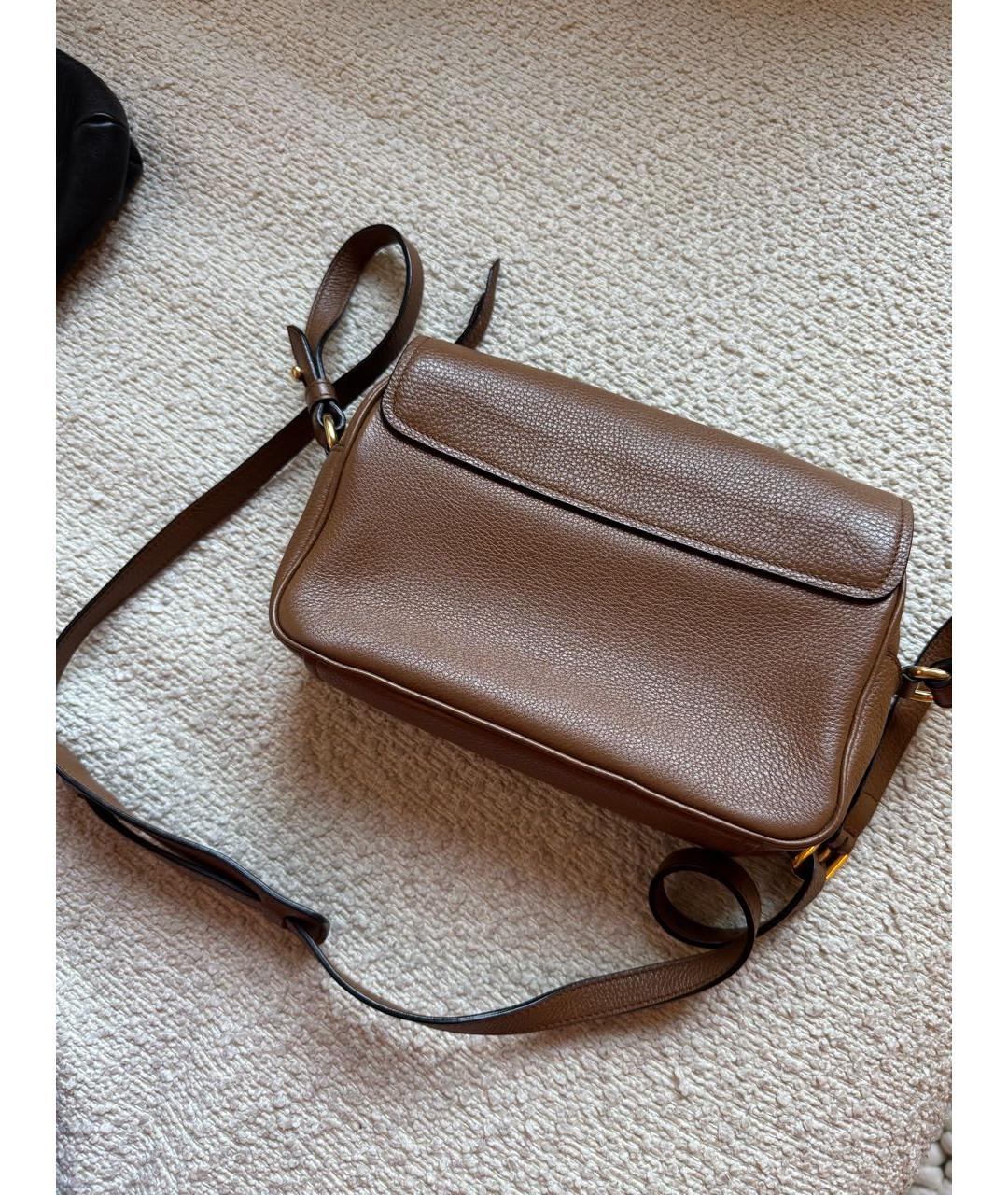 PRADA Коричневая кожаная сумка через плечо, фото 3