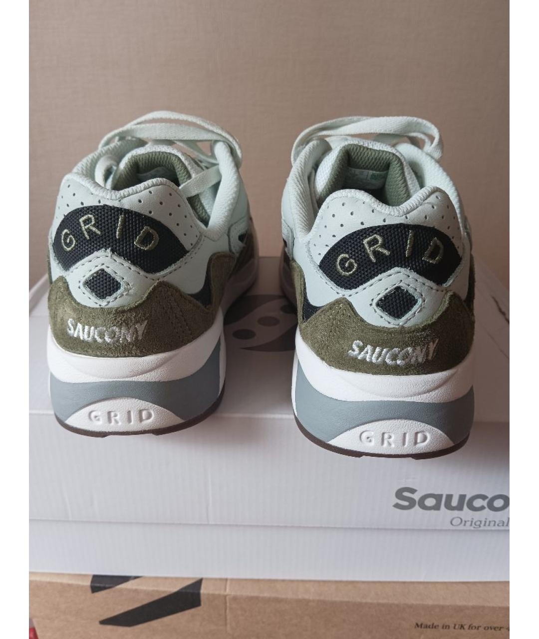 SAUCONY Зеленые кожаные низкие кроссовки / кеды, фото 4