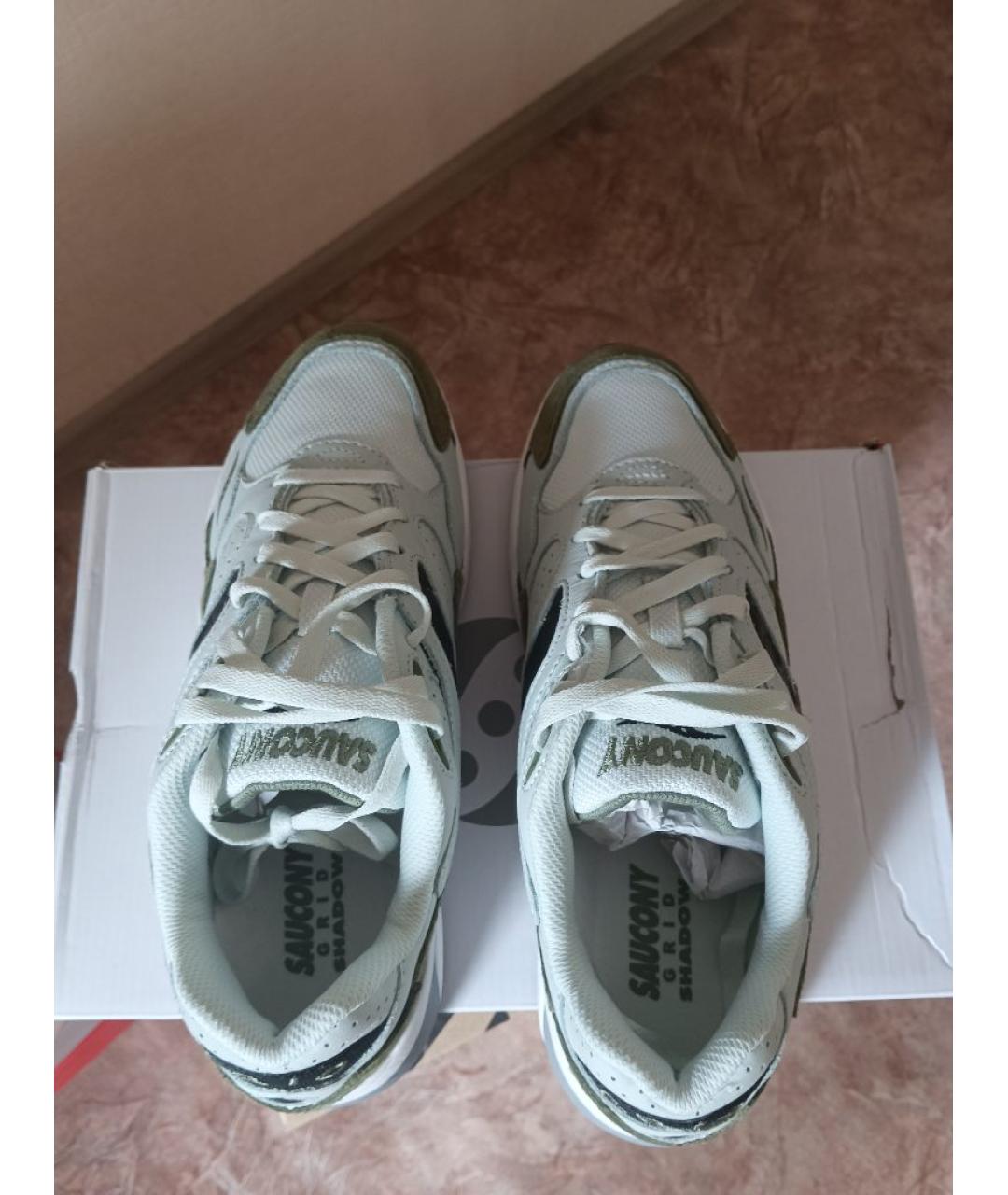 SAUCONY Зеленые кожаные низкие кроссовки / кеды, фото 3