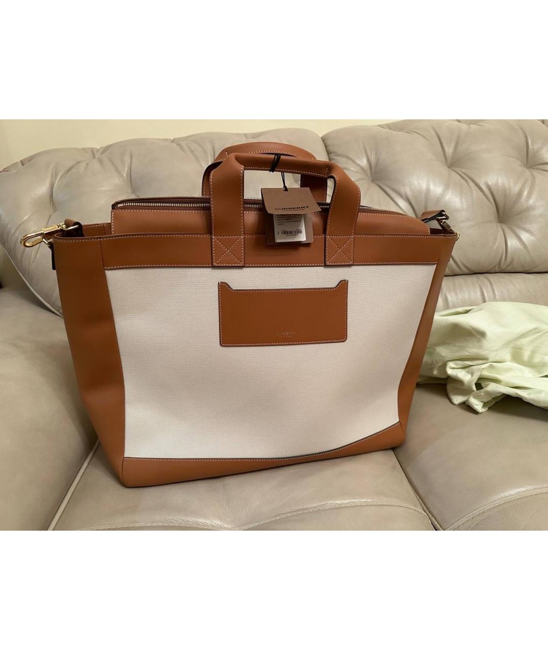 BURBERRY Бежевая сумка тоут, фото 2