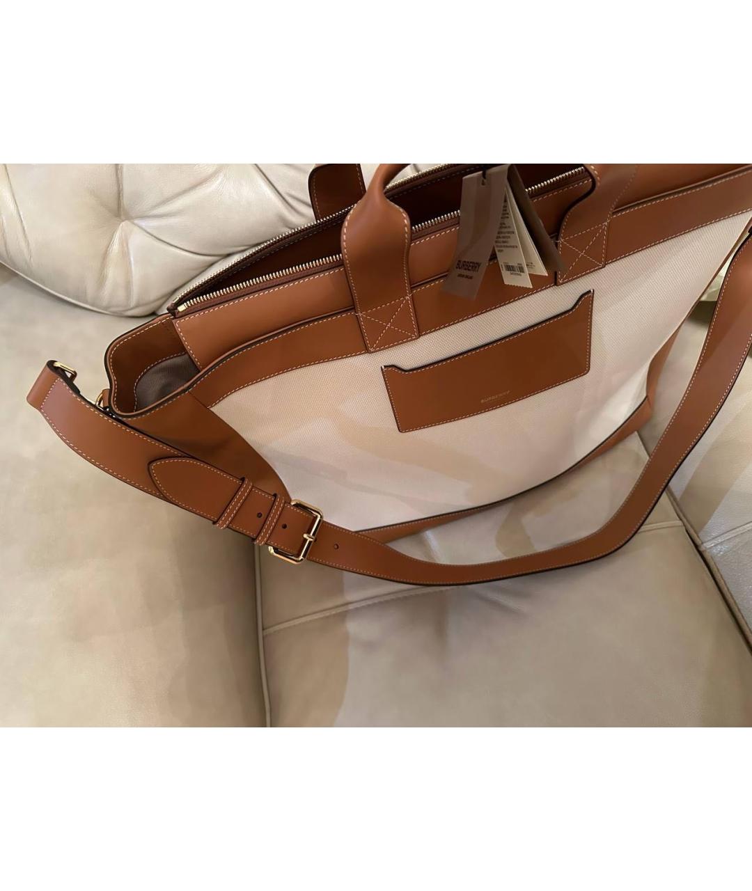 BURBERRY Бежевая сумка тоут, фото 9