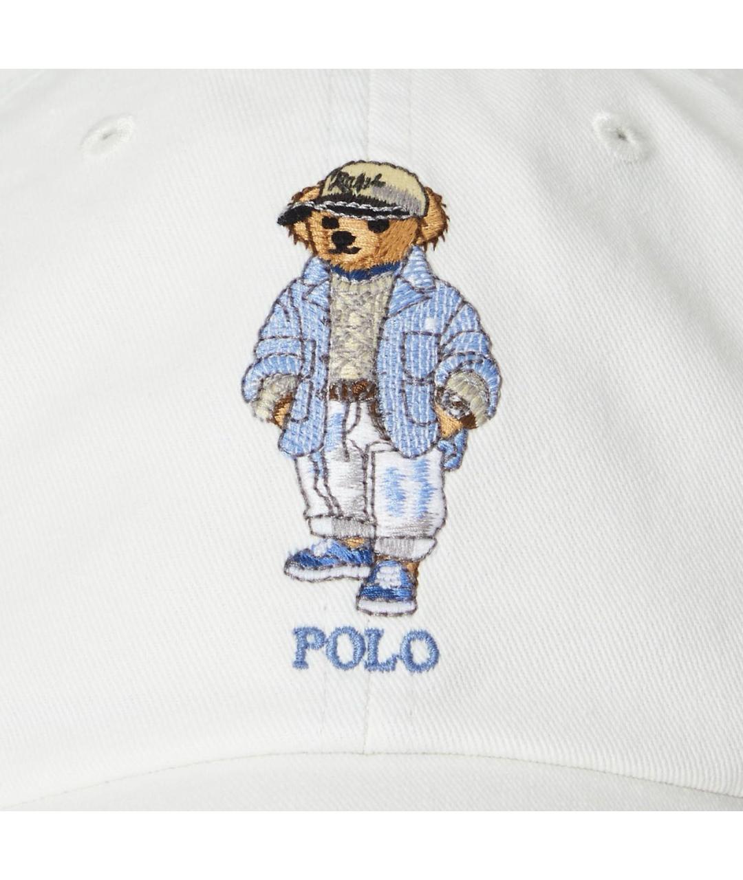 POLO RALPH LAUREN Белая хлопковая кепка/бейсболка, фото 3