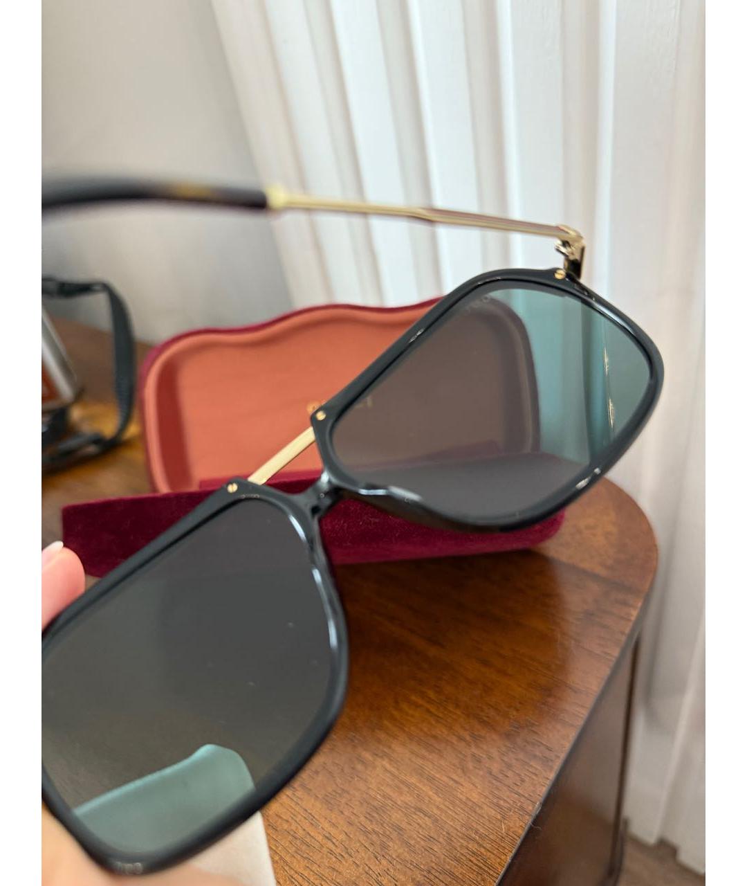 GUCCI Черные пластиковые солнцезащитные очки, фото 3