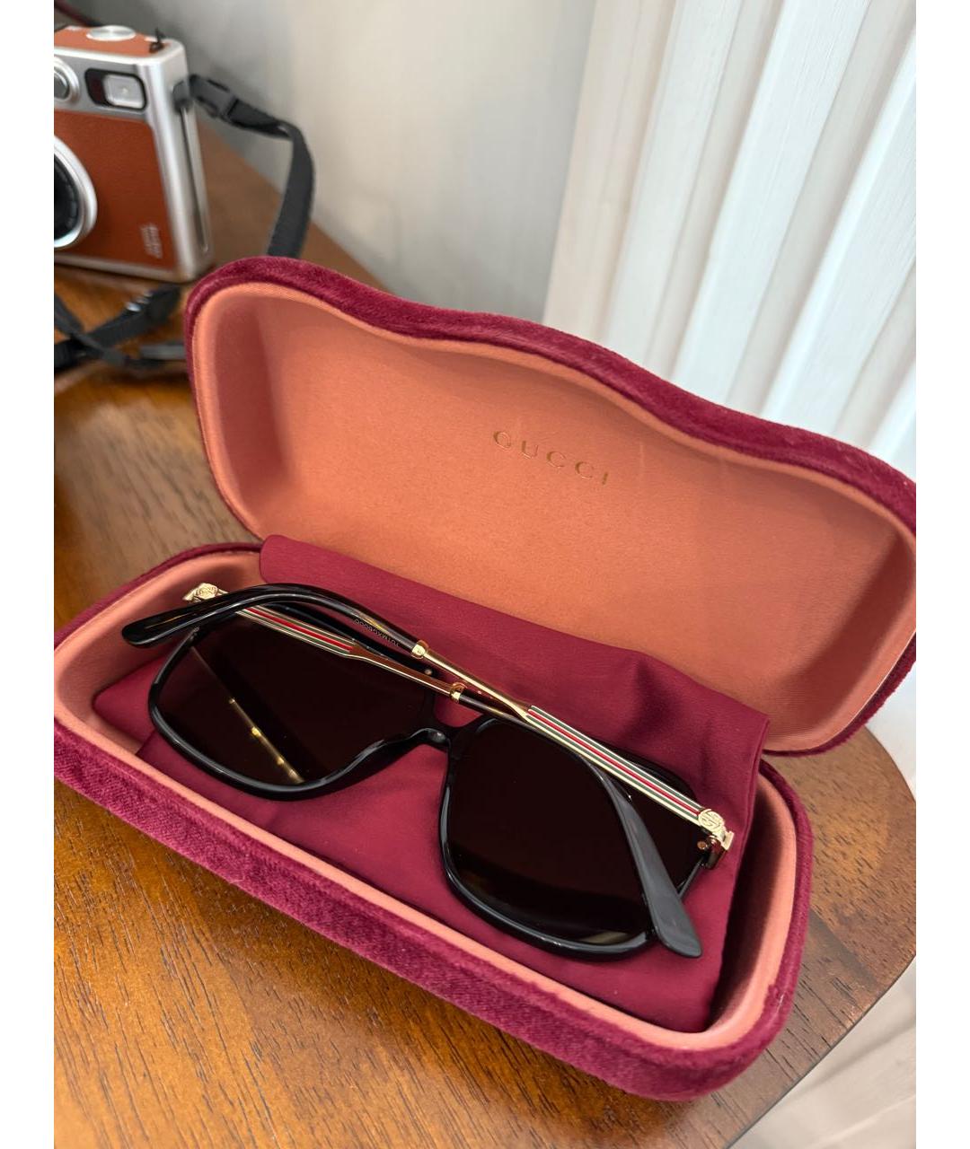 GUCCI Черные пластиковые солнцезащитные очки, фото 4