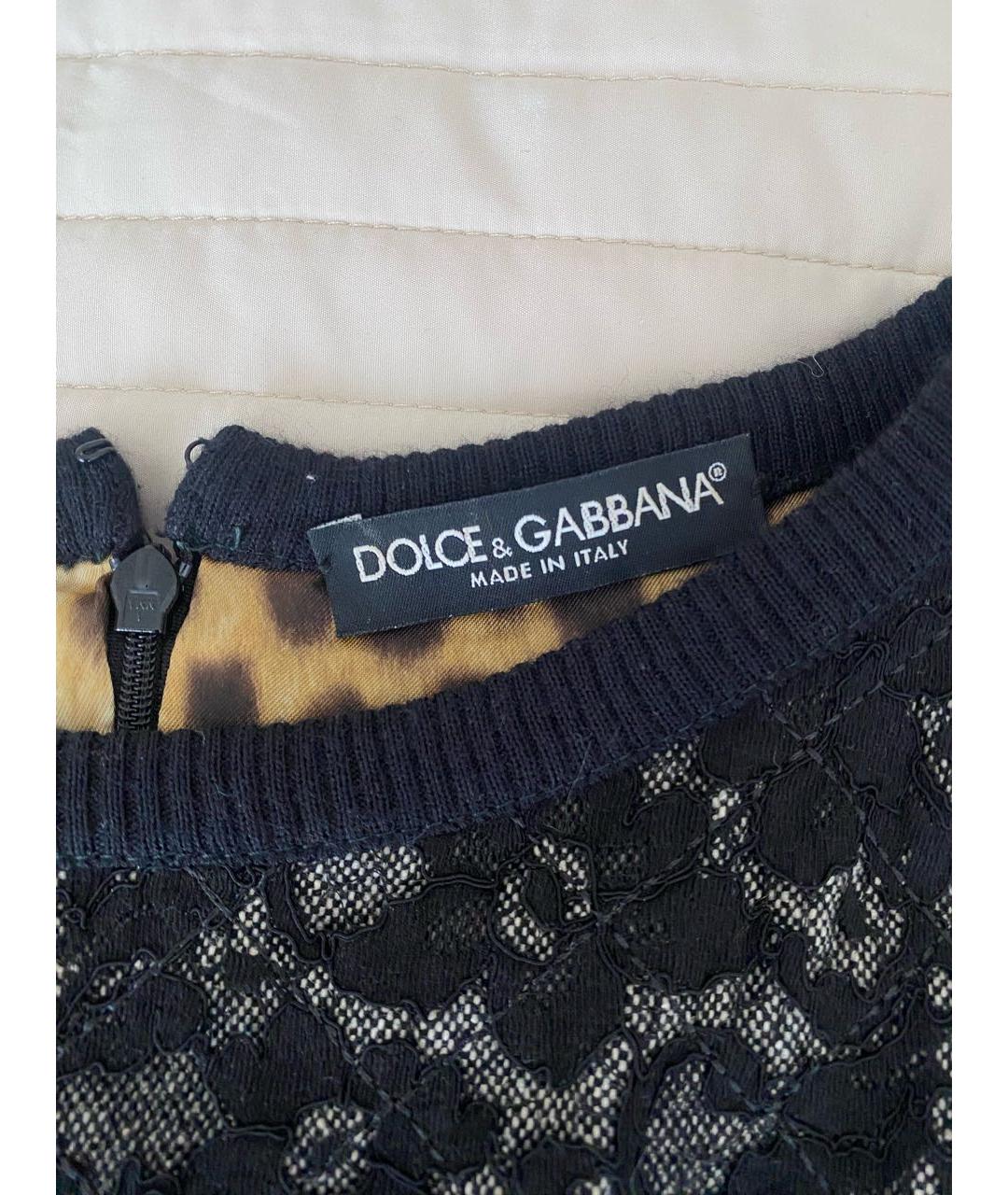 DOLCE&GABBANA Черное хлопковое вечернее платье, фото 3