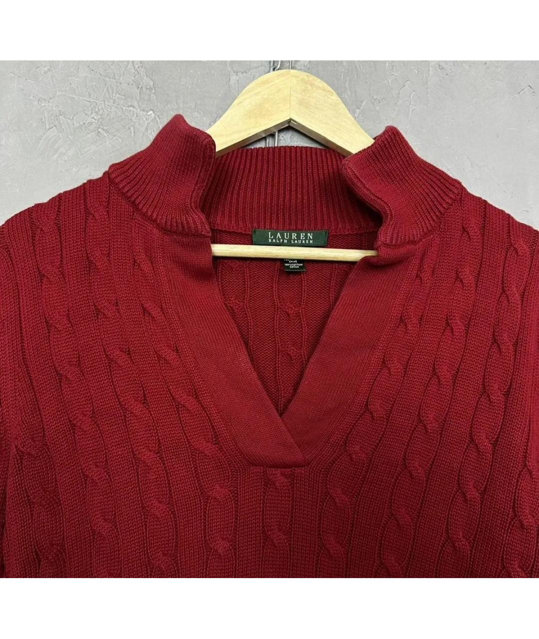 RALPH LAUREN Красный хлопковый джемпер / свитер, фото 3