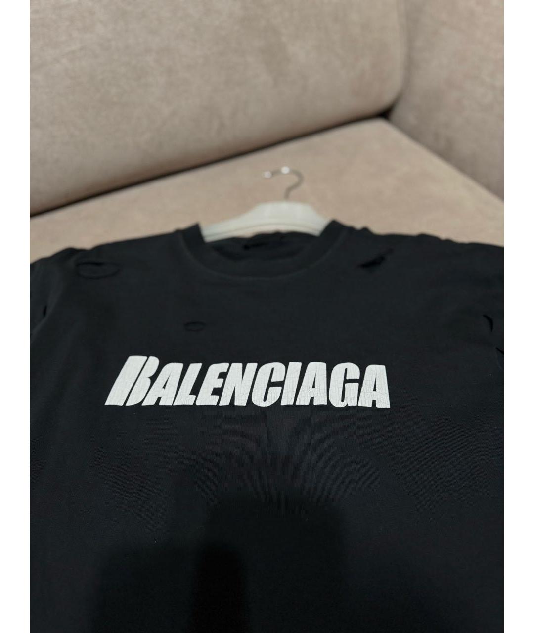 BALENCIAGA Черная футболка, фото 5