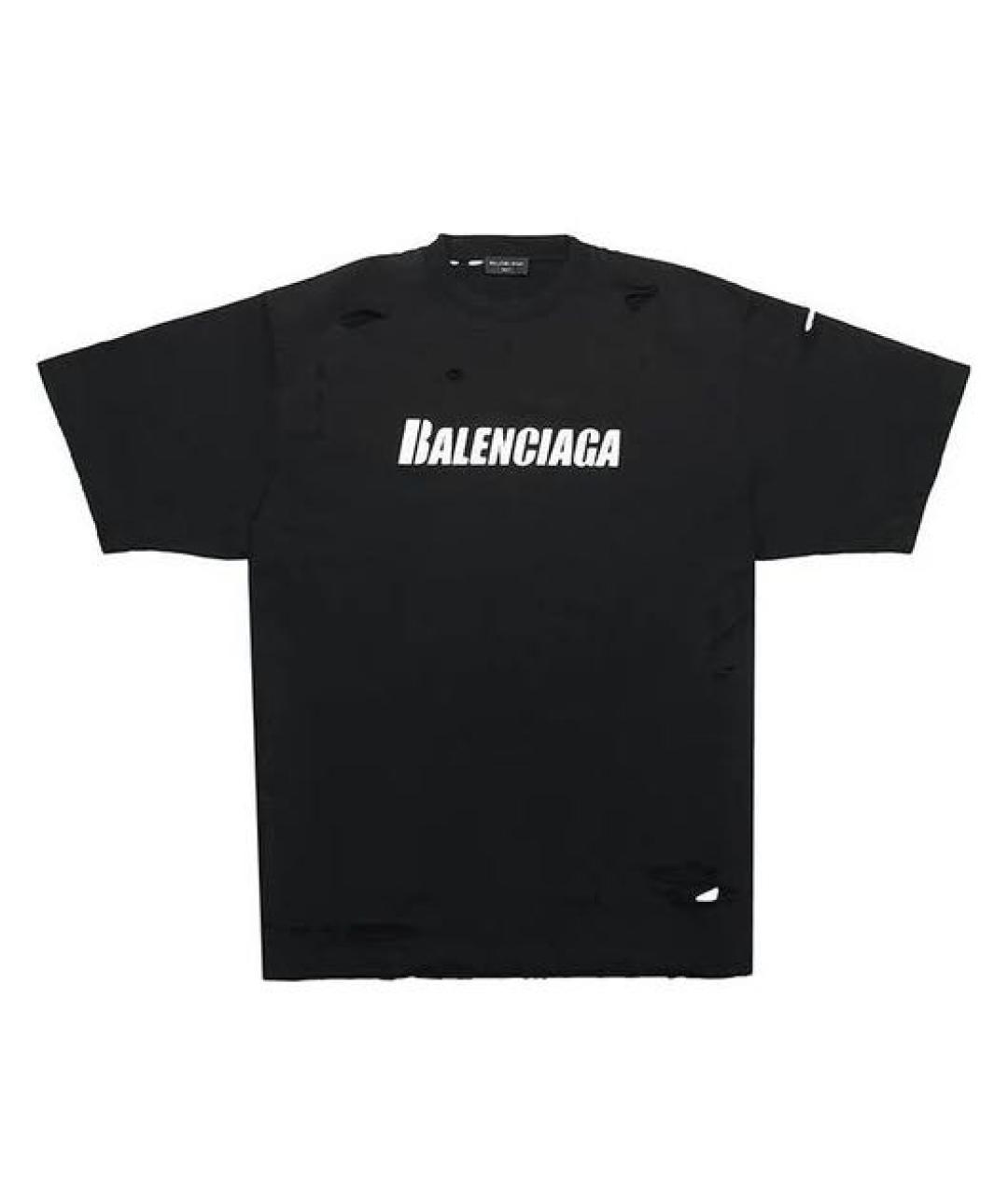 BALENCIAGA Черная футболка, фото 1