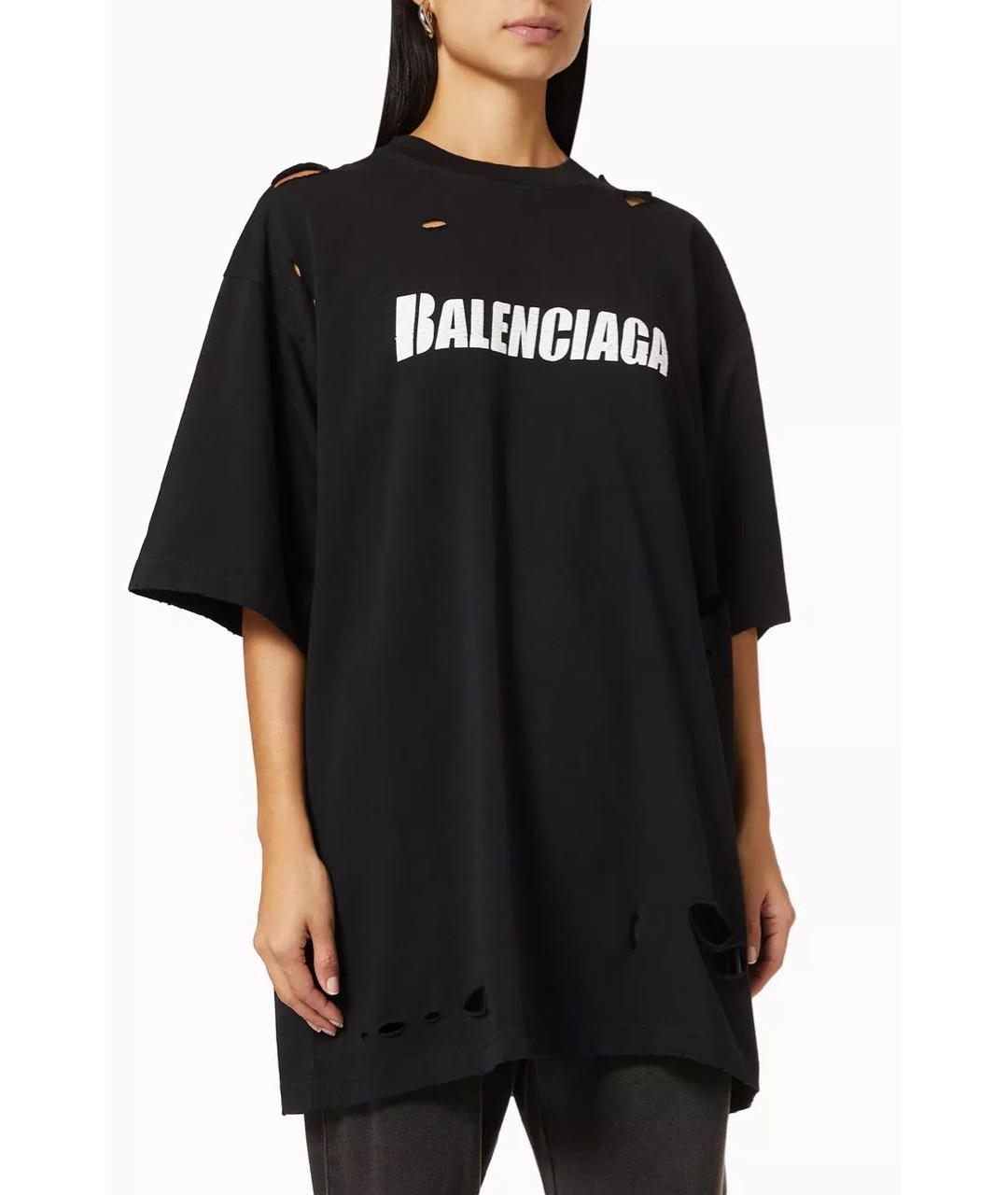 BALENCIAGA Черная футболка, фото 2