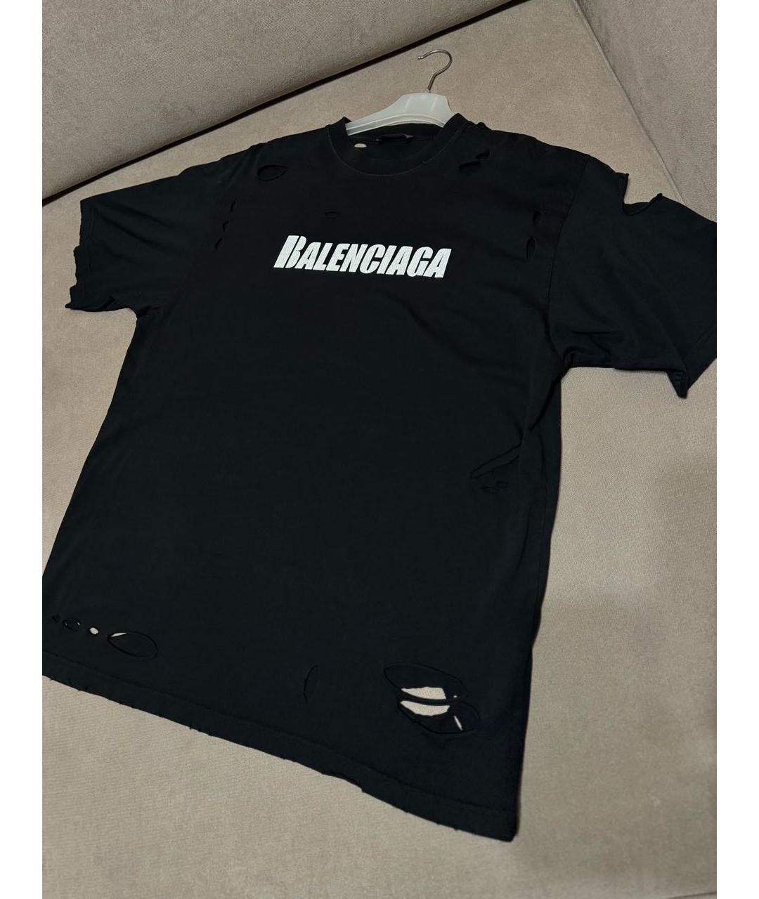 BALENCIAGA Черная футболка, фото 3
