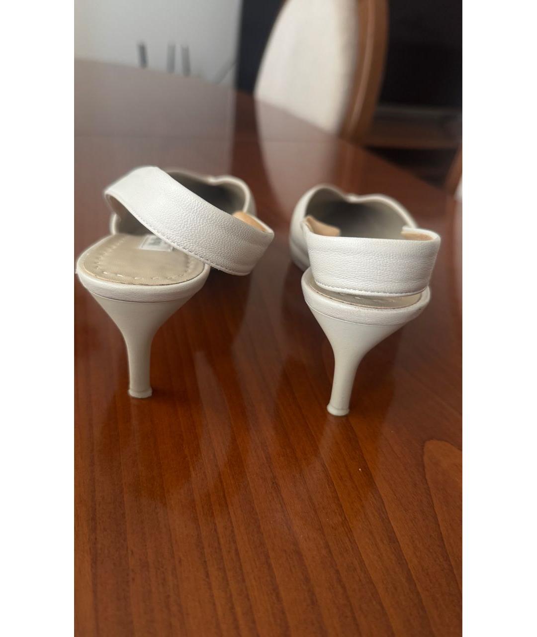 MAX MARA Кожаные лодочки на низком каблуке, фото 4