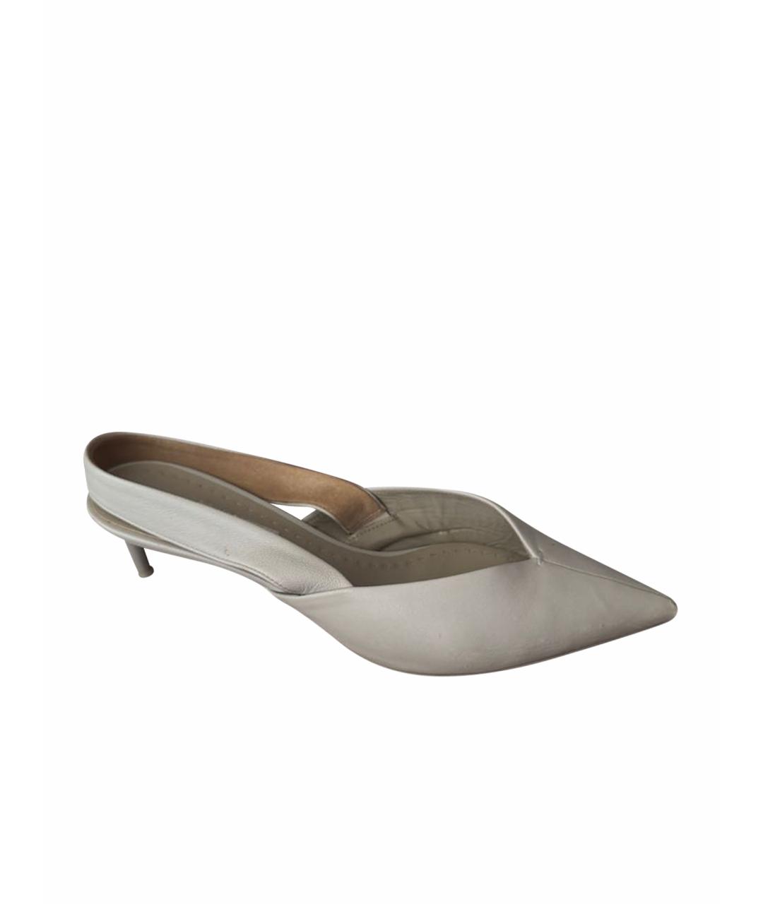 MAX MARA Кожаные лодочки на низком каблуке, фото 1