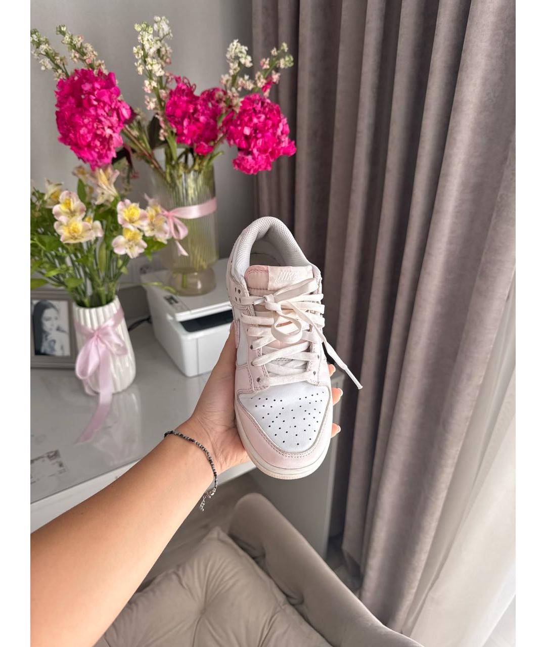 NIKE Белые кроссовки из искусственной кожи, фото 3