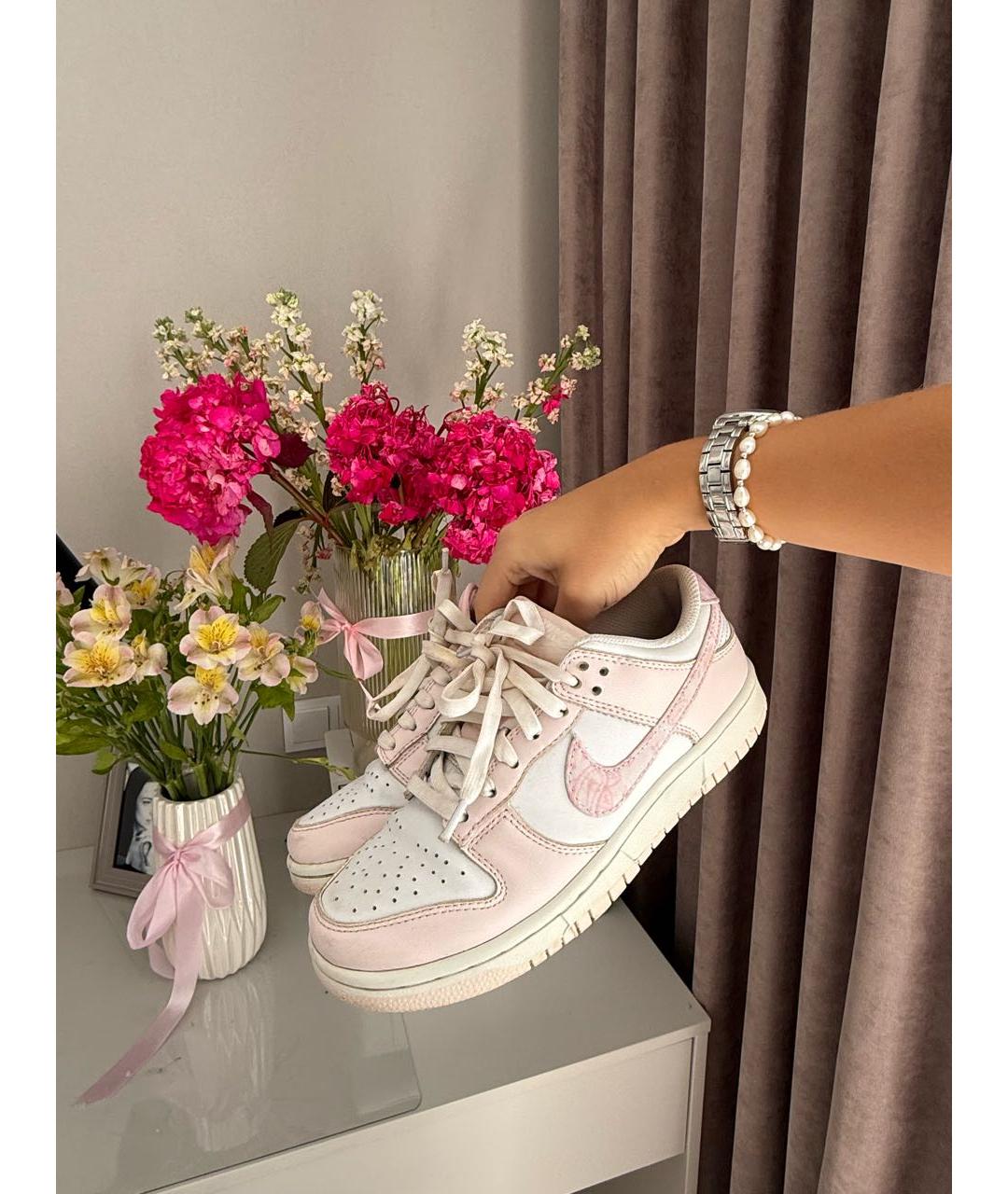 NIKE Белые кроссовки из искусственной кожи, фото 2