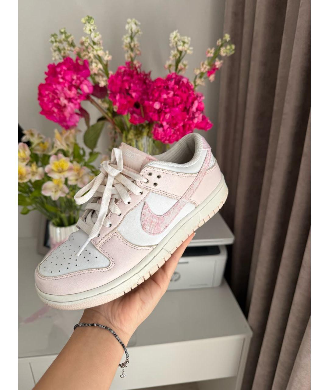 NIKE Белые кроссовки из искусственной кожи, фото 7