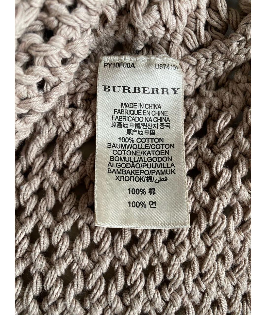 BURBERRY Бежевый хлопковый джемпер / свитер, фото 6