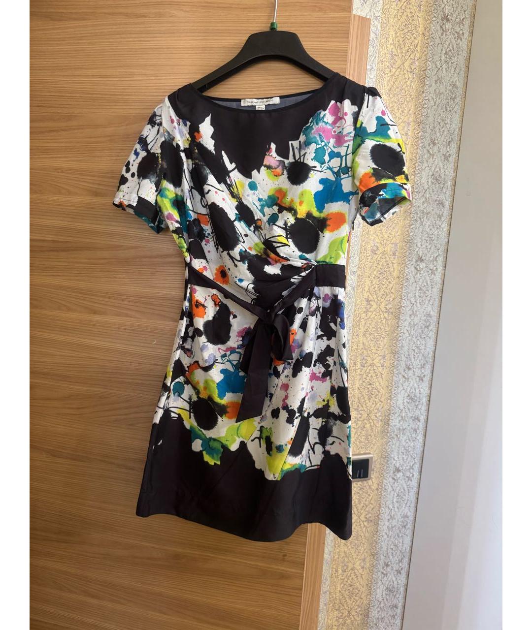 DIANE VON FURSTENBERG Мульти шелковое повседневное платье, фото 2