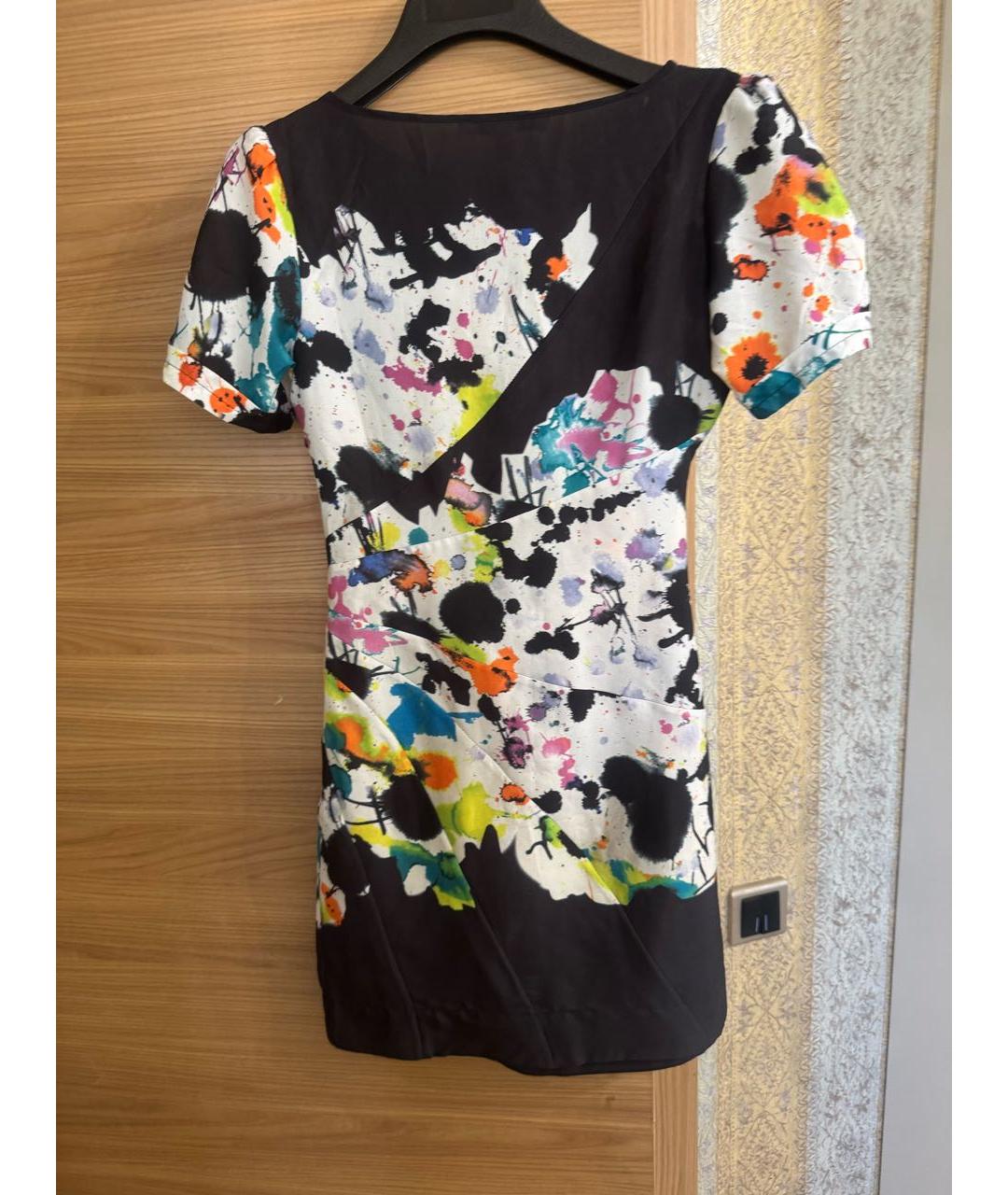 DIANE VON FURSTENBERG Мульти шелковое повседневное платье, фото 3