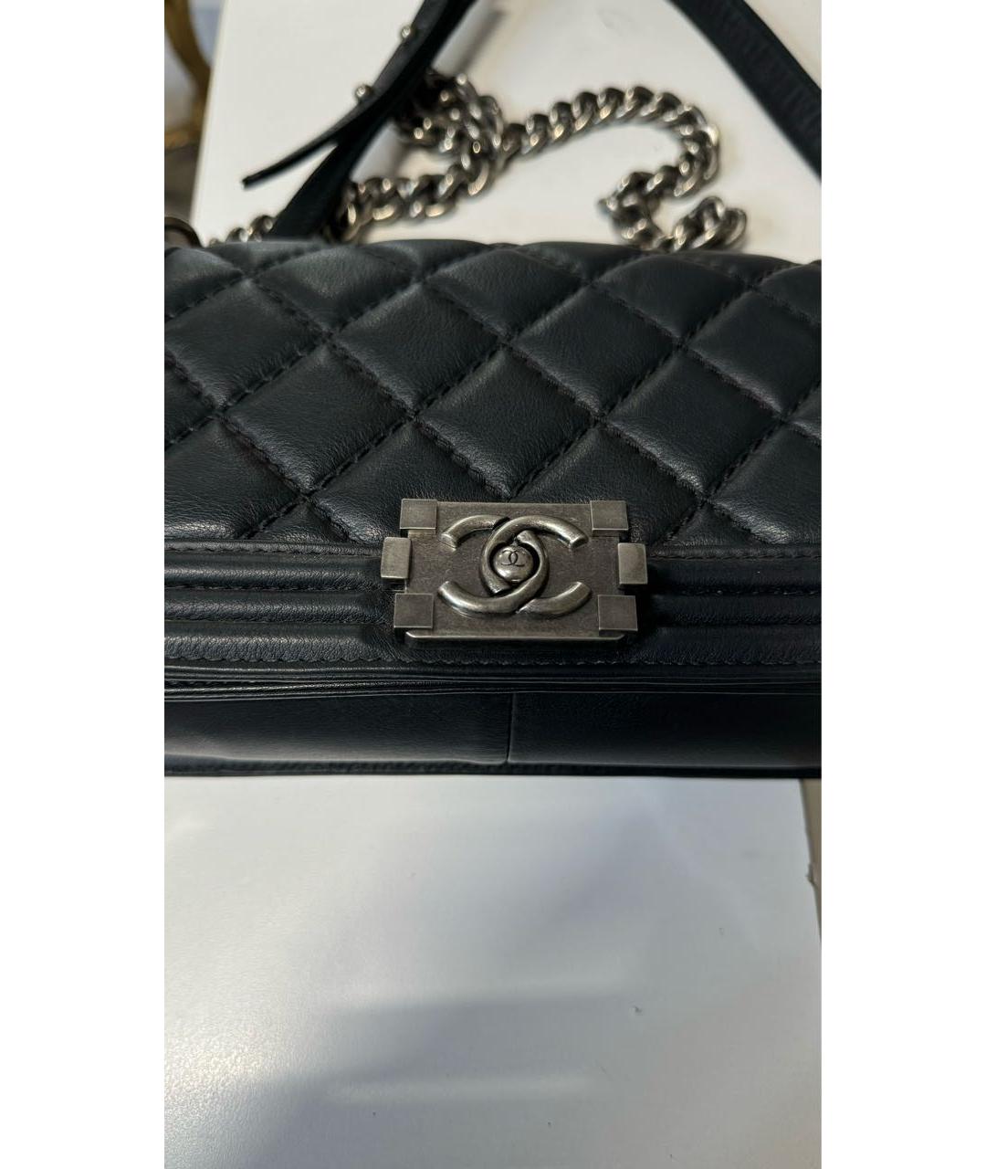 CHANEL Черная кожаная сумка через плечо, фото 3