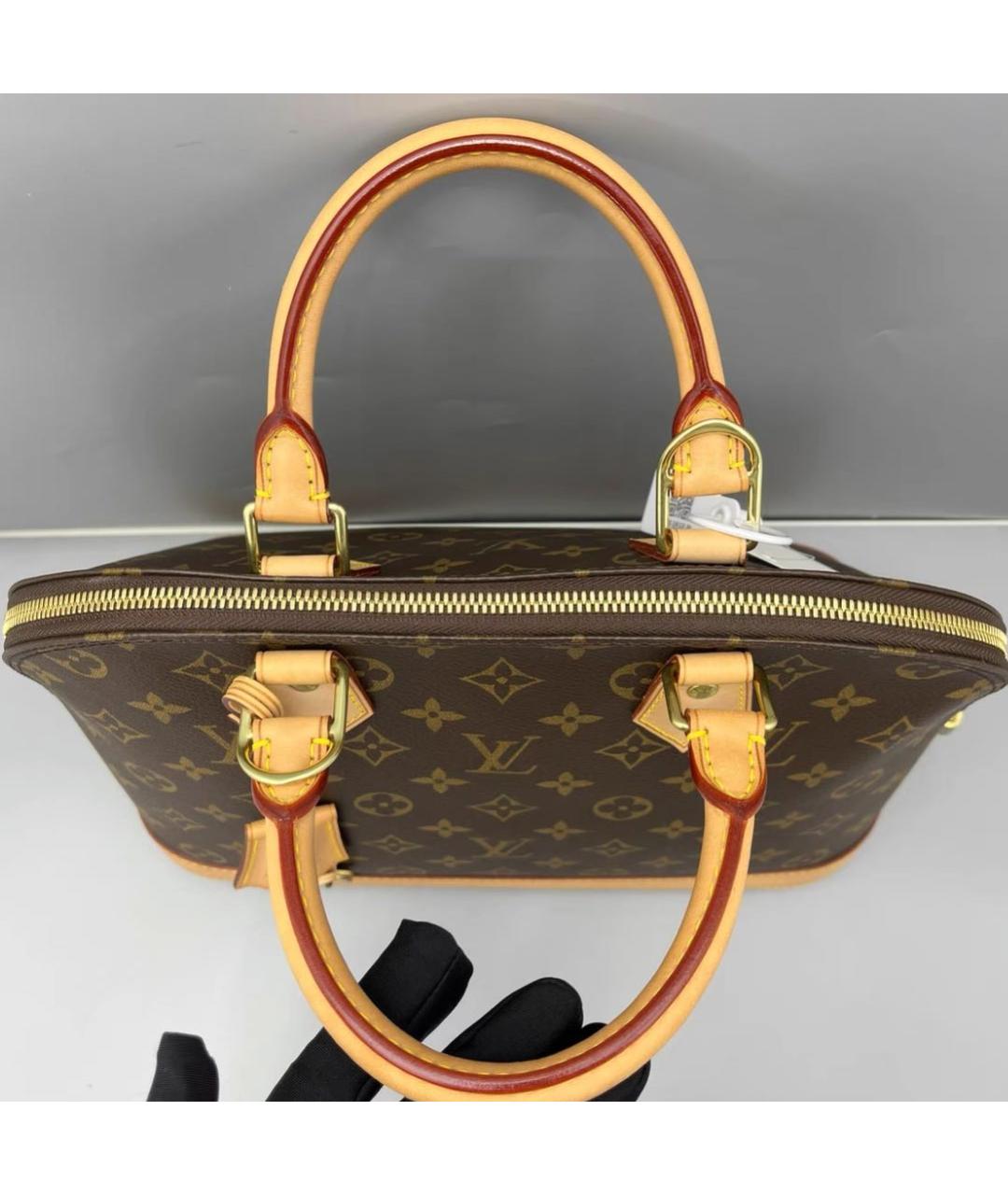 LOUIS VUITTON Коричневая сумка с короткими ручками, фото 5