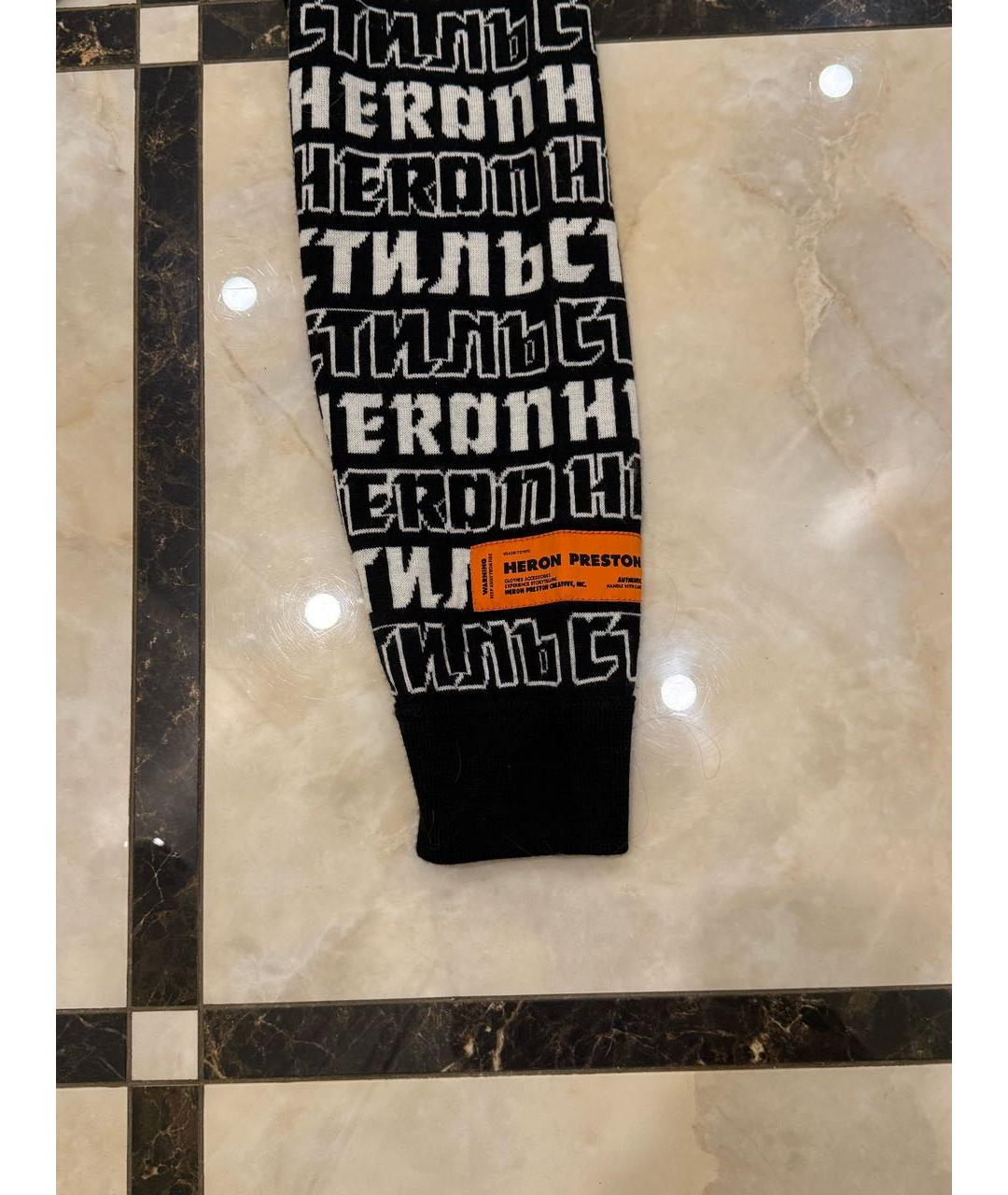 HERON PRESTON Черный шерстяной джемпер / свитер, фото 3