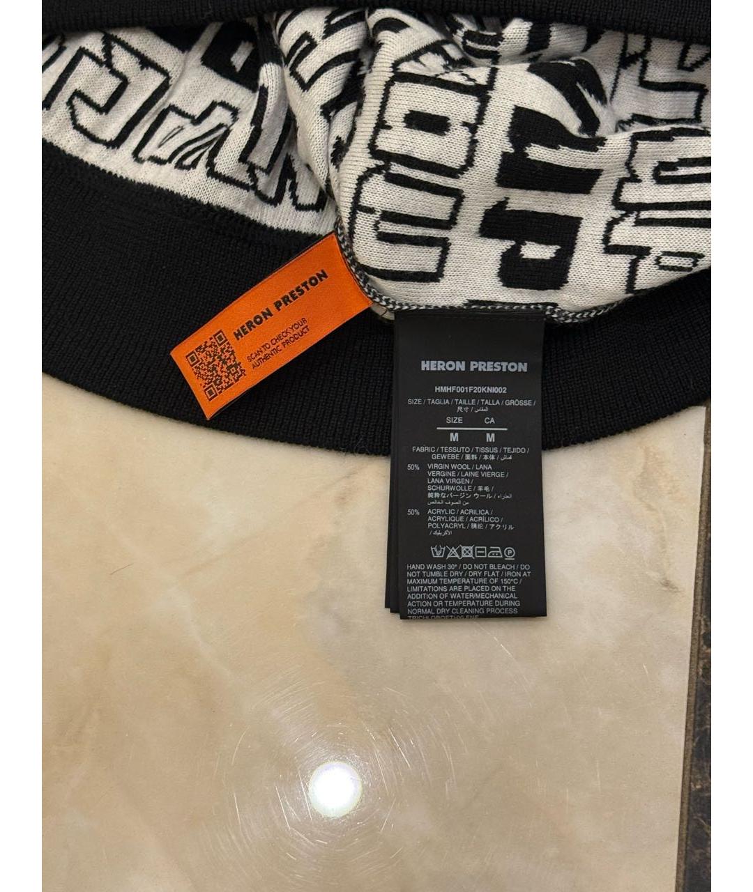 HERON PRESTON Черный шерстяной джемпер / свитер, фото 4