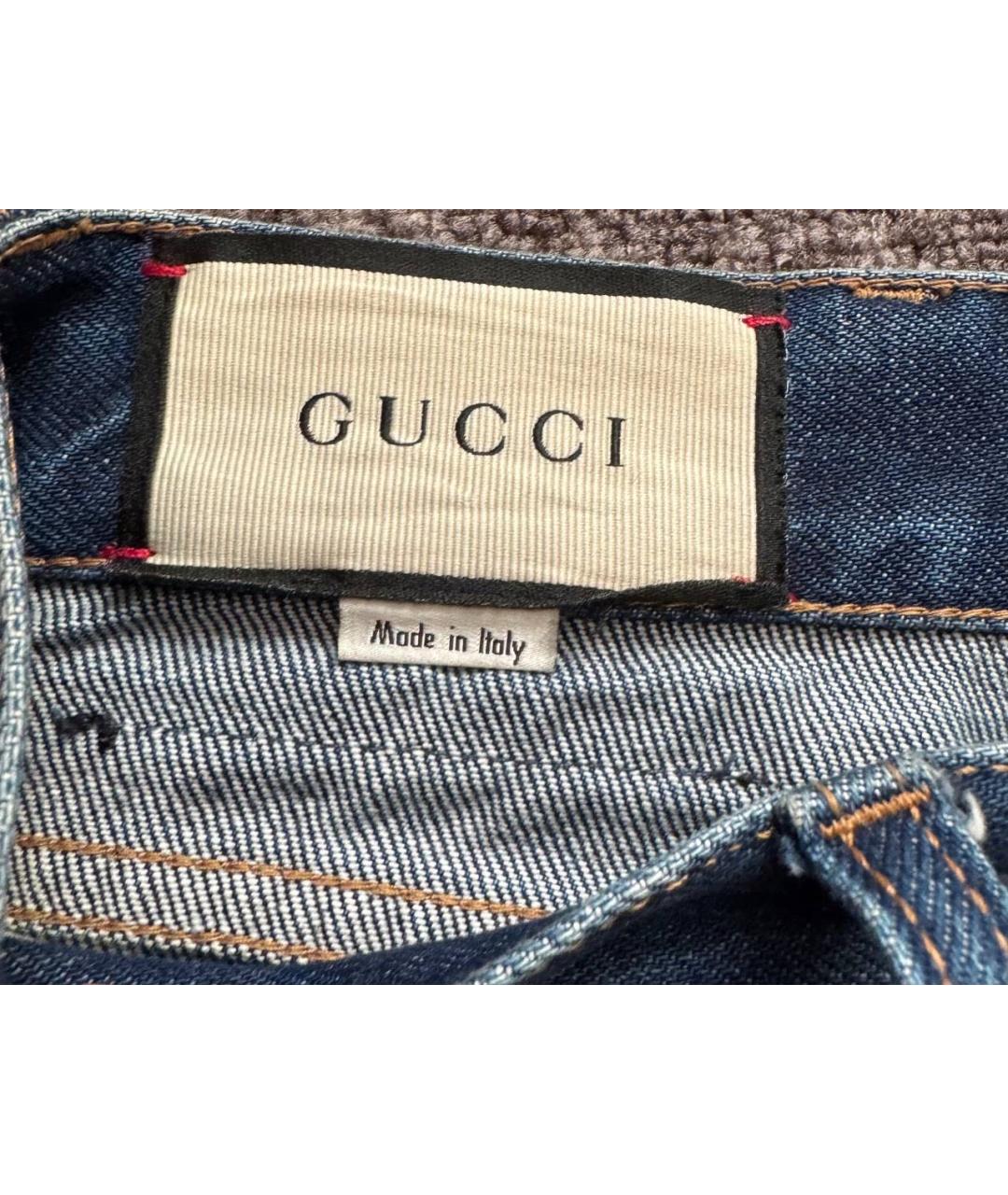 GUCCI Темно-синие прямые джинсы, фото 6