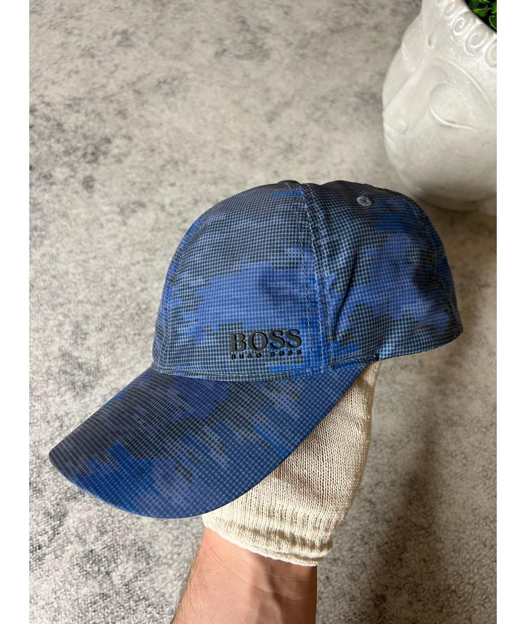 HUGO BOSS Темно-синяя синтетическая кепка/бейсболка, фото 8