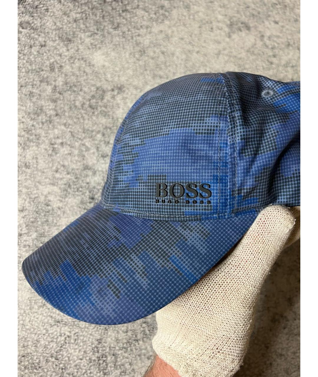 HUGO BOSS Темно-синяя синтетическая кепка/бейсболка, фото 4