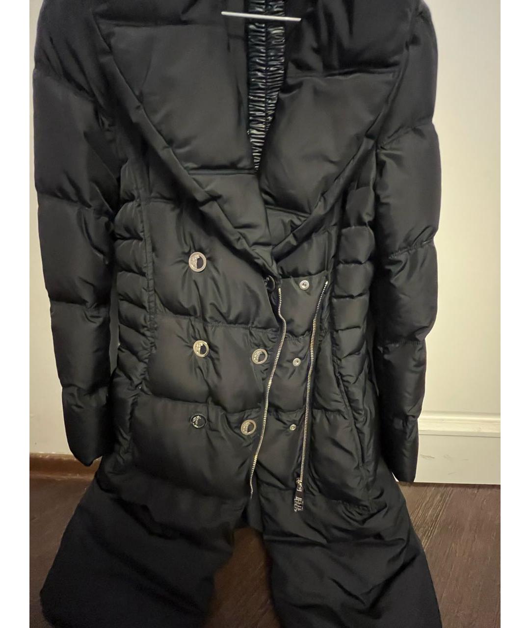 VERSACE Черный полиэстеровый пуховик, фото 4