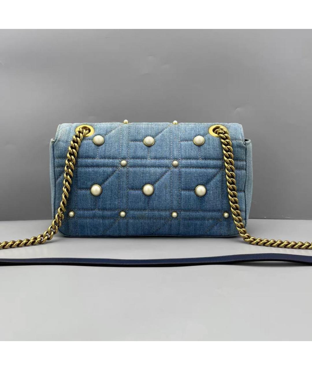 GUCCI Синяя деним сумка через плечо, фото 4
