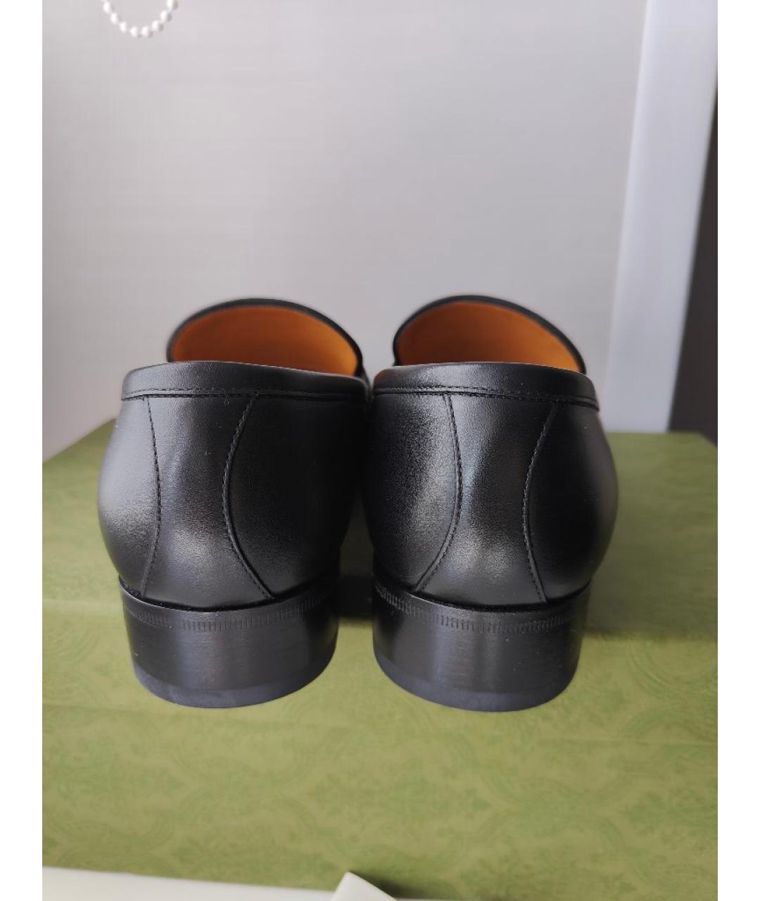 GUCCI Черные кожаные лоферы, фото 4
