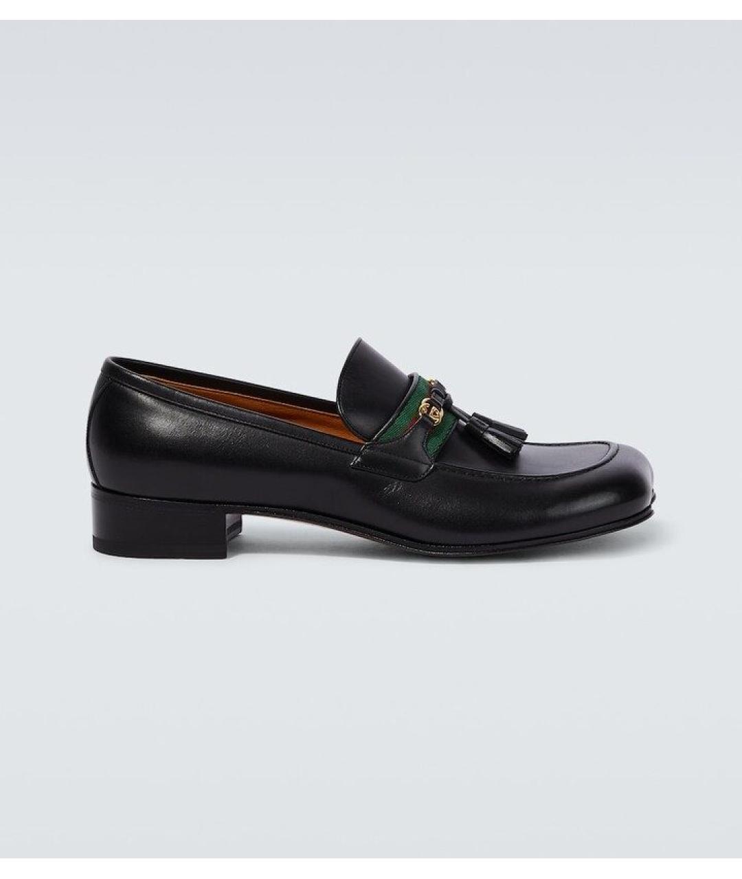 GUCCI Черные кожаные лоферы, фото 10