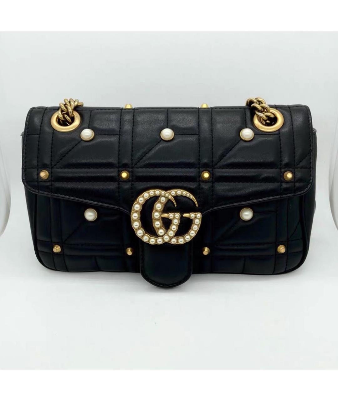 GUCCI Черная кожаная сумка через плечо, фото 2