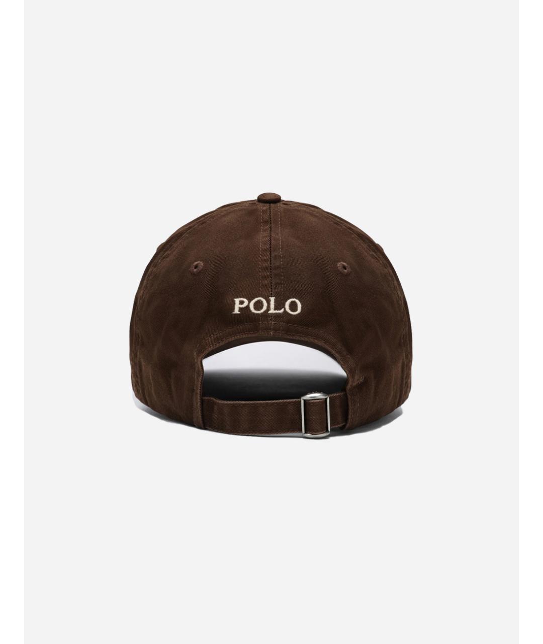 POLO RALPH LAUREN Коричневая хлопковая кепка, фото 2