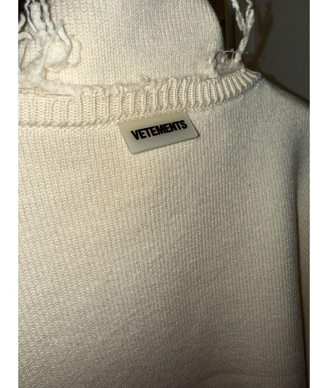 VETEMENTS Белая шерстяная водолазка, фото 2