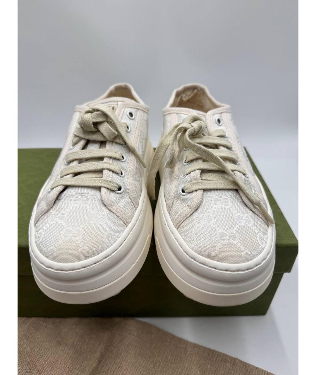 GUCCI Бежевые кроссовки, фото 7