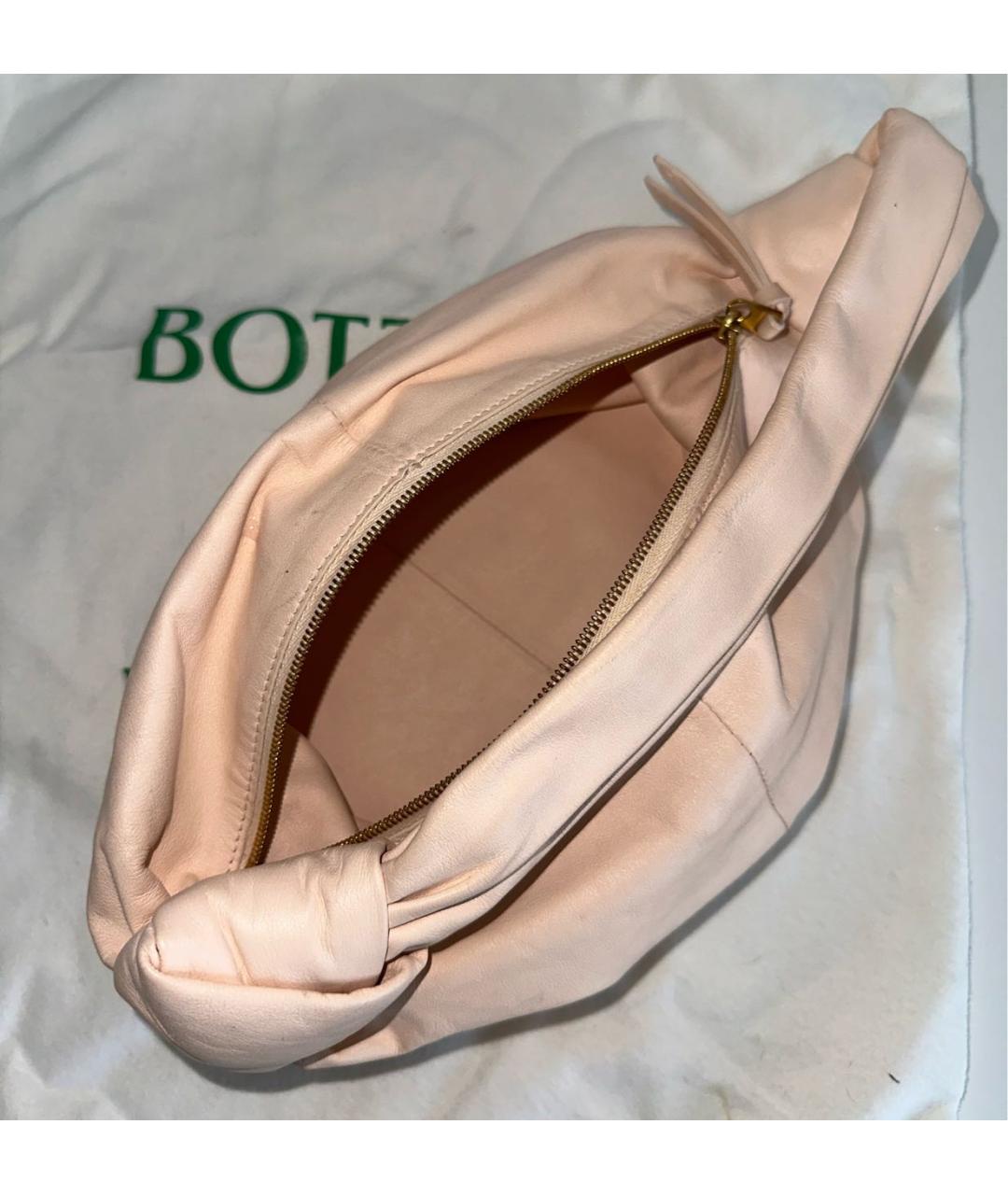BOTTEGA VENETA Розовая кожаная сумка с короткими ручками, фото 4