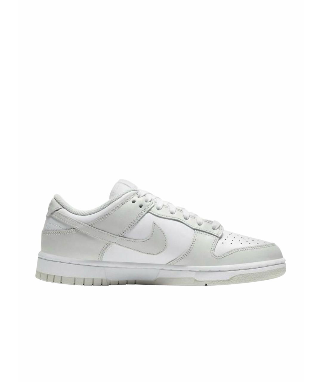 NIKE Серые кожаные низкие кроссовки / кеды, фото 1