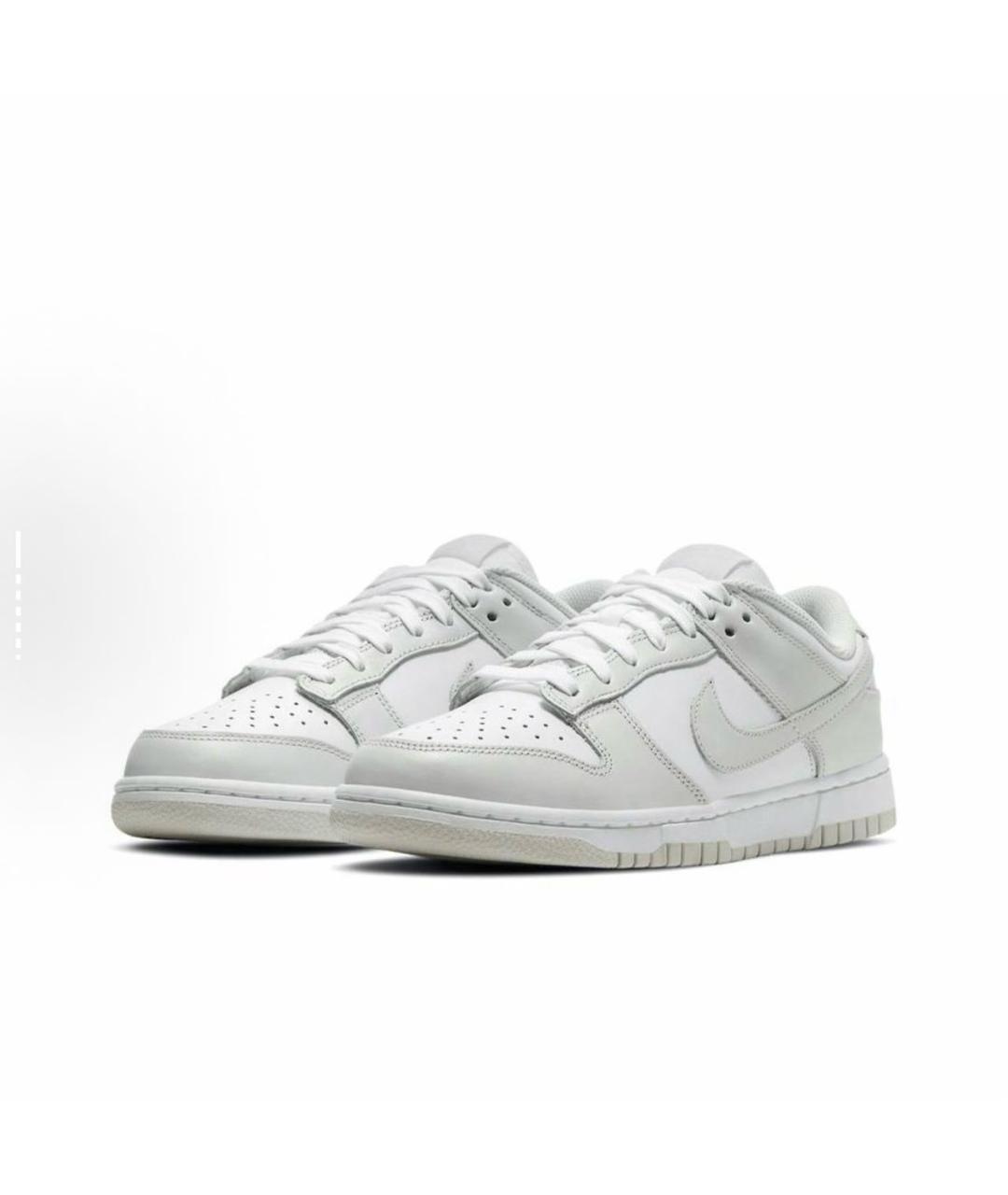 NIKE Серые кожаные низкие кроссовки / кеды, фото 2