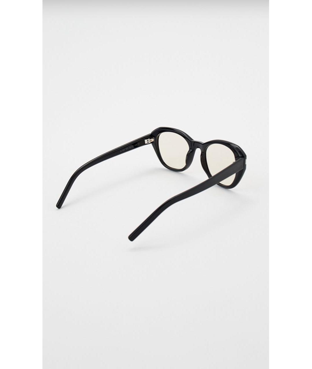 SAINT LAURENT Черные пластиковые солнцезащитные очки, фото 3