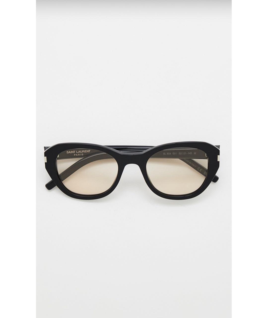 SAINT LAURENT Черные пластиковые солнцезащитные очки, фото 5