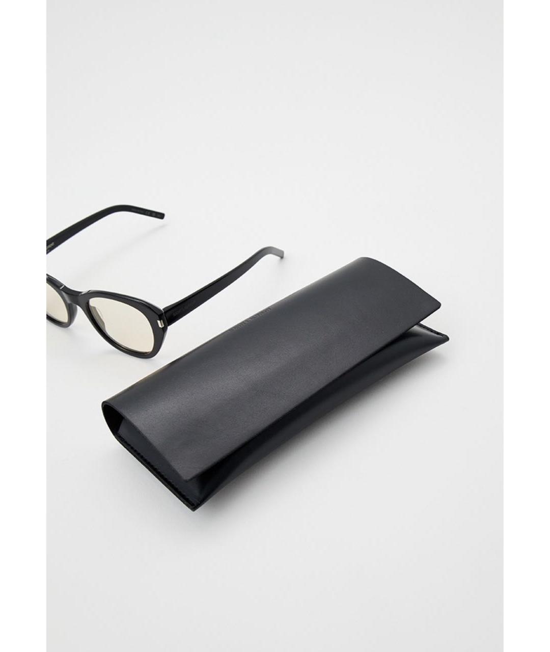 SAINT LAURENT Черные пластиковые солнцезащитные очки, фото 2