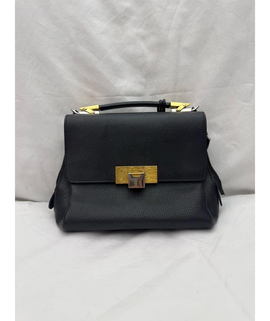 BALENCIAGA Черная кожаная сумка через плечо, фото 3