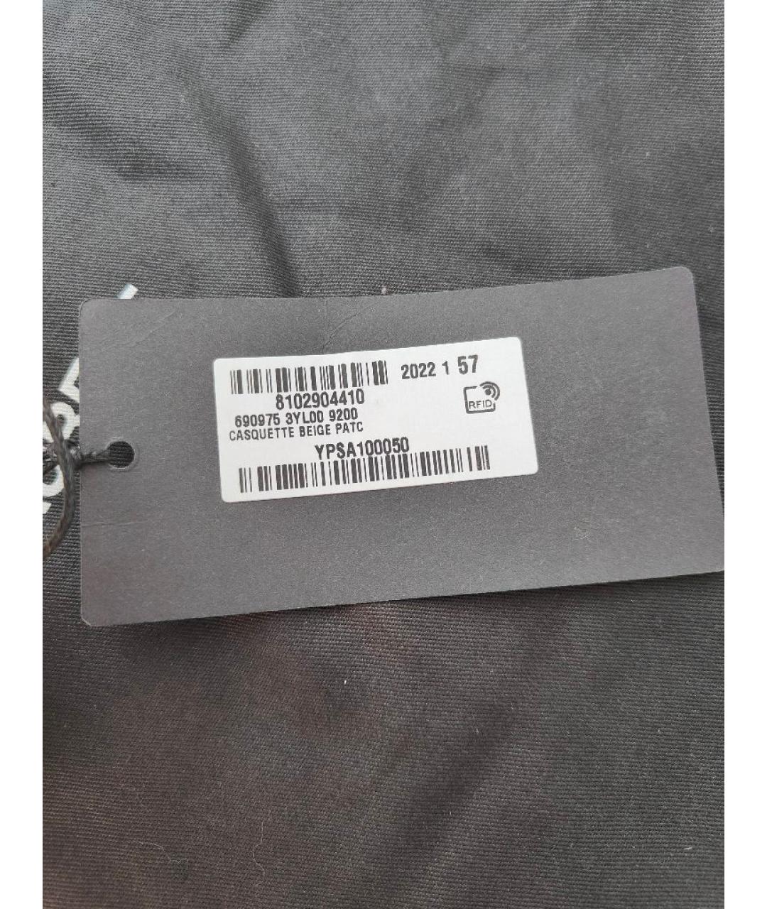 SAINT LAURENT Бежевая хлопковая кепка, фото 5