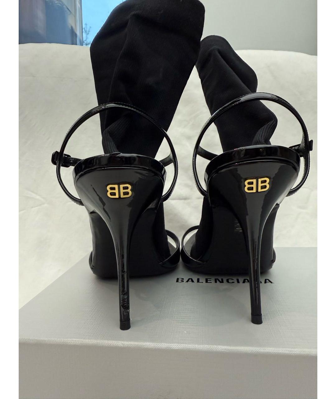 BALENCIAGA Черные ботильоны из лакированной кожи, фото 3