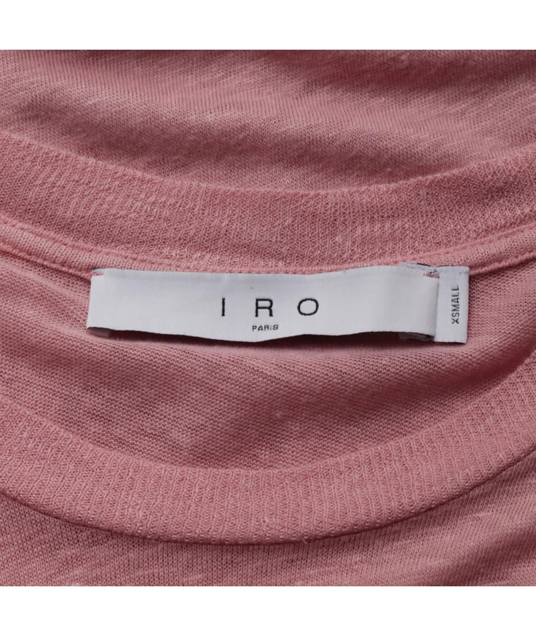 IRO Розовая льняная футболка, фото 3