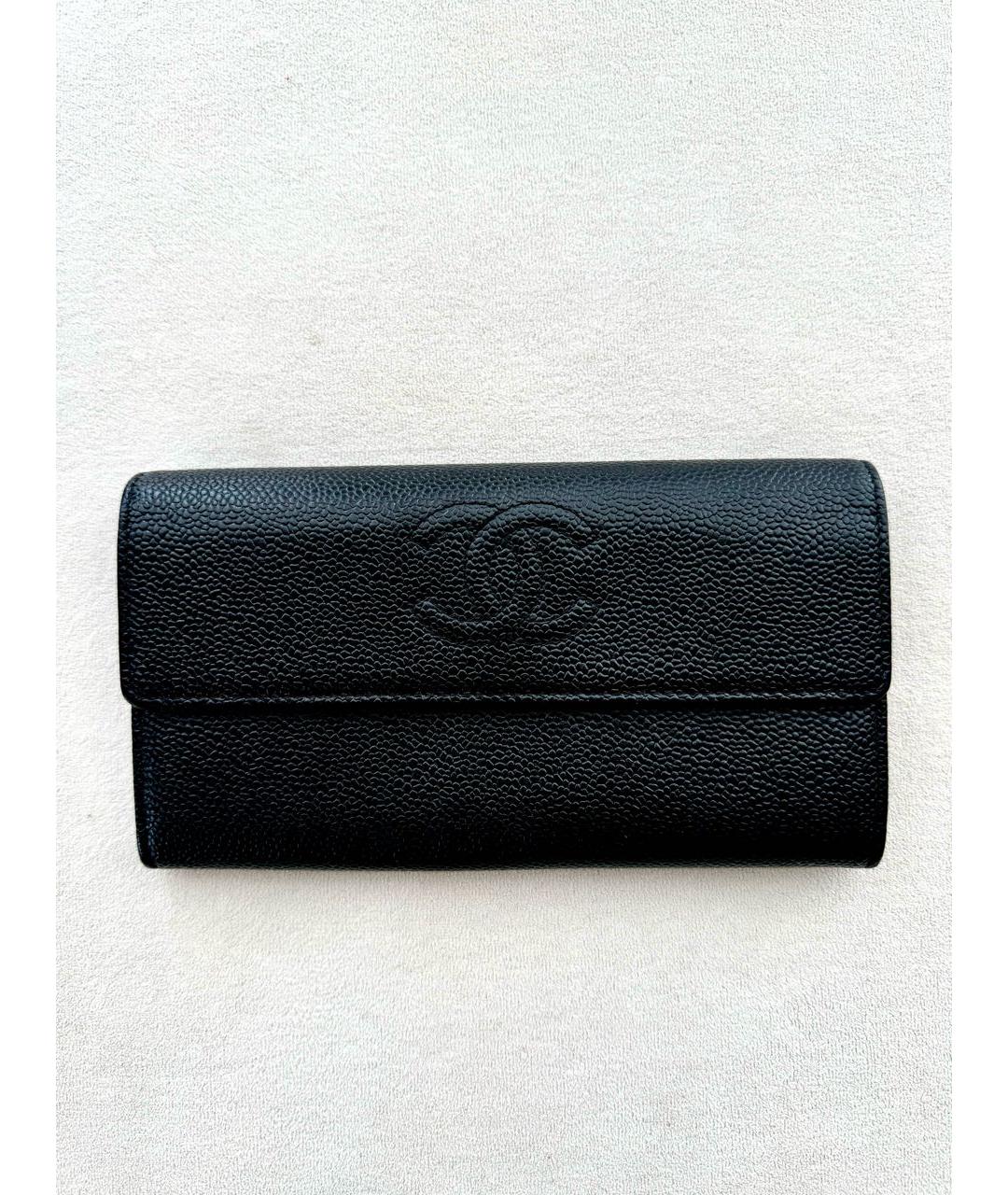 CHANEL Черный кожаный кошелек, фото 9