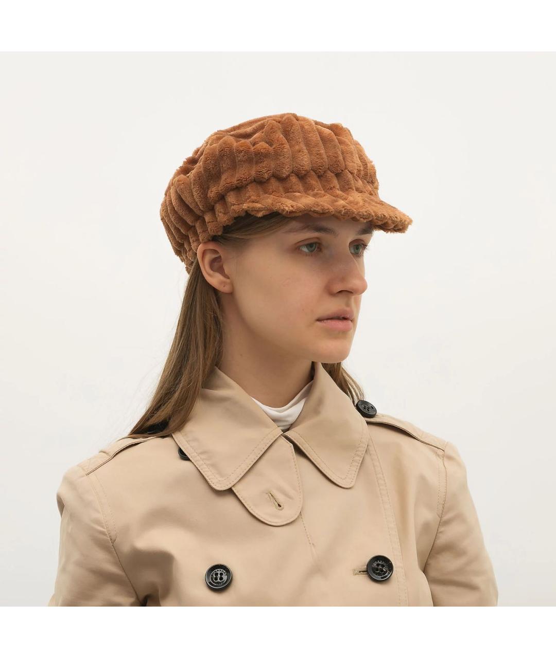 ISABEL MARANT Бежевая синтетическая кепка, фото 6