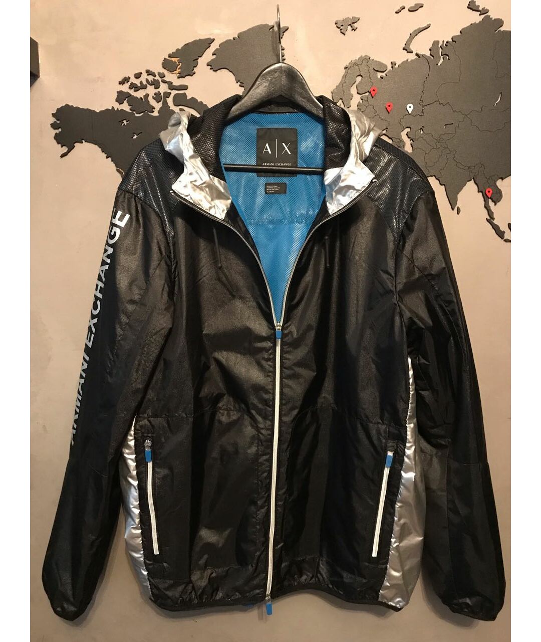 ARMANI EXCHANGE Черная полиамидовая куртка, фото 9